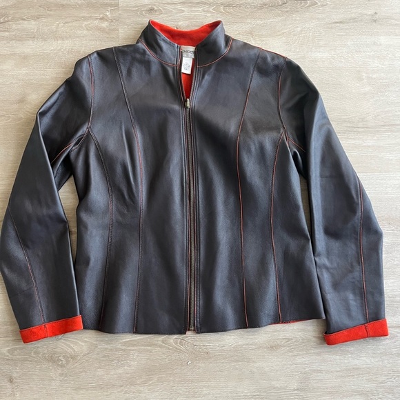 Chico's Jacket 100% Leather Size M 8 - Picture 1 of 10